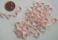 50 9mm Triangle Beads - Rose